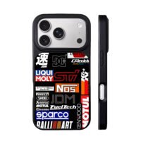 JDM racing tuning sticker collage iPhone 17 Pro Max Black Case