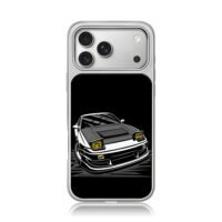 JDM RX7 FC pop headlight car iPhone 17 Pro Max Electroplated Silver Case1