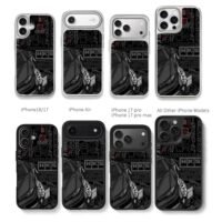 JDM sports car HKS Toyo Tires art Chris Brown Phone Case Black Electroplated Silver For Iphone 11 To 17