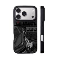 JDM sports car HKS Toyo Tires art iPhone 17 Pro Max Black Case