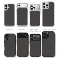 Jeep heartbeat line compass embossed Chris Brown Phone Case Black Electroplated Silver For Iphone 11 To 17