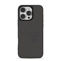 Jeep heartbeat line compass embossed iPhone 16 Pro Max Black Case