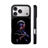 Jeremy Sochan shooting basketball art iPhone 17 Pro Max Black Case