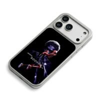 Jeremy Sochan shooting basketball art iPhone 17 Pro Max Electroplated Silver Case2