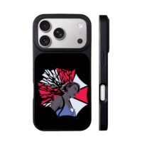 Jill Valentine broken Umbrella logo iPhone 17 Pro Max Black Case