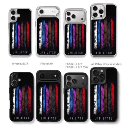 Jiu Jitsu distressed color stripes Chris Brown Phone Case Black Electroplated Silver For Iphone 11 To 17