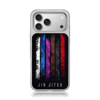 Jiu Jitsu distressed color stripes iPhone 17 Pro Max Electroplated Silver Case1
