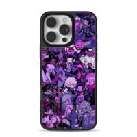 JJK chibi dark purple collage Phone Case for iPhone 11-17 & Samsung Galaxy S24-S26