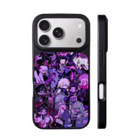 JJK chibi dark purple collage iPhone 17 Pro Max Black Case