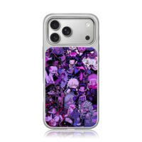 JJK chibi dark purple collage iPhone 17 Pro Max Electroplated Silver Case1