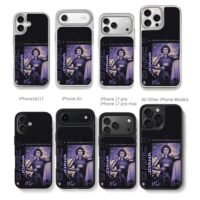 Joana d Arc armored purple art Chris Brown Phone Case Black Electroplated Silver For Iphone 11 To 17