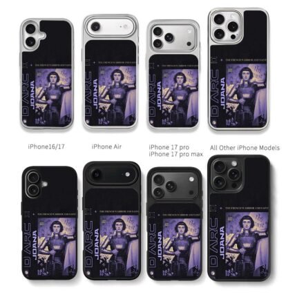 Joana d Arc armored purple art Chris Brown Phone Case Black Electroplated Silver For Iphone 11 To 17