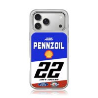Joey Logano 22 Pennzoil Ford NASCAR iPhone 17 Pro Max Electroplated Silver Case1