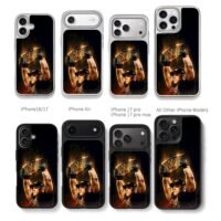 John Cena holding WWE title belt Chris Brown Phone Case Black Electroplated Silver For Iphone 11 To 17