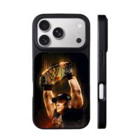 John Cena holding WWE title belt iPhone 17 Pro Max Black Case