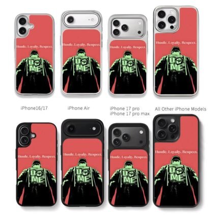 John Cena WWE UCME Hustle Respect Chris Brown Phone Case Black Electroplated Silver For Iphone 11 To 17