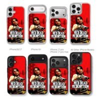 John Marston Red Dead Redemption Chris Brown Phone Case Black Electroplated Silver For Iphone 11 To 17