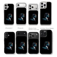 John Wick Baba Yaga stylized art Chris Brown Phone Case Black Electroplated Silver For Iphone 11 To 17