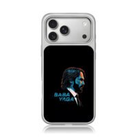 John Wick Baba Yaga stylized art iPhone 17 Pro Max Electroplated Silver Case1