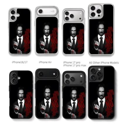 John Wick Keanu bloody fists quote Chris Brown Phone Case Black Electroplated Silver For Iphone 11 To 17