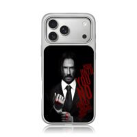 John Wick Keanu bloody fists quote iPhone 17 Pro Max Electroplated Silver Case1