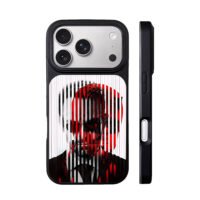 John Wick red black striped art iPhone 17 Pro Max Black Case