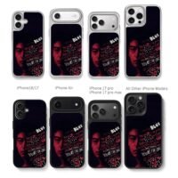 Joji Lost in the Blue lyric art Chris Brown Phone Case Black Electroplated Silver For Iphone 11 To 17