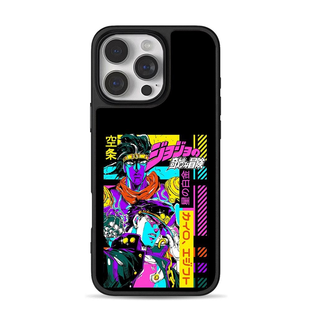 Jojo Jotaro Star Platinum anime art iPhone 16 Pro Max Black Case Jojo Jotaro Star Platinum anime art Phone Case for iPhone 11-17 & Samsung Galaxy S24-S26 - Image 1