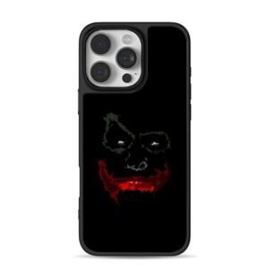 Joker green eyes red smile on black Phone Case for iPhone 11-17 & Samsung Galaxy S24-S26