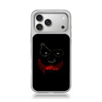 Joker green eyes red smile on black iPhone 17 Pro Max Electroplated Silver Case1