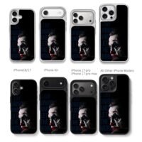 Joker portrait stay original dark art Chris Brown Phone Case Black Electroplated Silver For Iphone 11 To 17