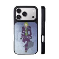 Joker Why So Serious Text Art iPhone 17 Pro Max Black Case