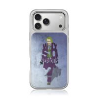 Joker Why So Serious Text Art iPhone 17 Pro Max Electroplated Silver Case1