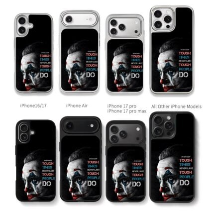 Joker with tough times never last Chris Brown Phone Case Black Electroplated Silver For Iphone 11 To 17
