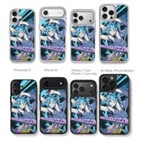 Jolyne Cujoh JoJo blue anime art Chris Brown Phone Case Black Electroplated Silver For Iphone 11 To 17
