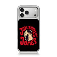 Jon Bones Jones MMA fighter art iPhone 17 Pro Max Electroplated Silver Case1
