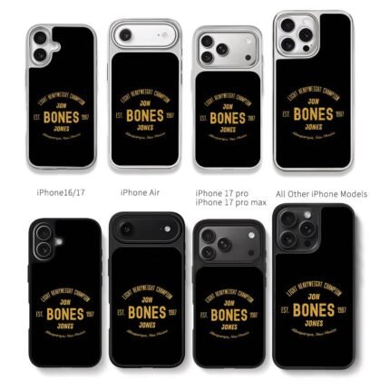 Jon Bones Jones UFC LHW champion Chris Brown Phone Case Black Electroplated Silver For Iphone 11 To 17