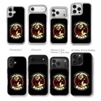 Jon Jones Bones screaming MMA logo Chris Brown Phone Case Black Electroplated Silver For Iphone 11 To 17