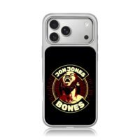 Jon Jones Bones screaming MMA logo iPhone 17 Pro Max Electroplated Silver Case1