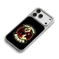 Jon Jones Bones screaming MMA logo iPhone 17 Pro Max Electroplated Silver Case2