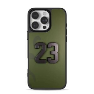 Jordan 23 cracked olive green Phone Case for iPhone 11-17 & Samsung Galaxy S24-S26