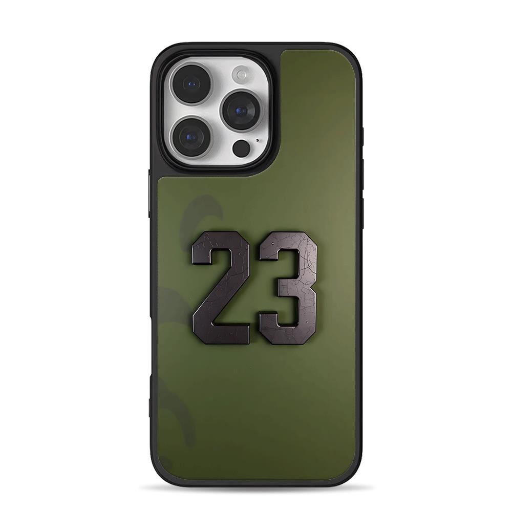 Jordan 23 cracked olive green iPhone 16 Pro Max Black Case Jordan 23 cracked olive green Phone Case for iPhone 11-17 & Samsung Galaxy S24-S26 - Image 1