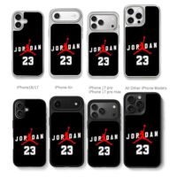 Jordan 23 jumpman basketball print Chris Brown Phone Case Black Electroplated Silver For Iphone 11 To 17