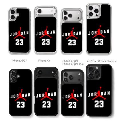 Jordan 23 jumpman basketball print Chris Brown Phone Case Black Electroplated Silver For Iphone 11 To 17