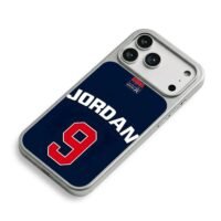 Jordan 9 Team USA basketball jersey iPhone 17 Pro Max Electroplated Silver Case2