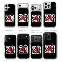 Jordan jumpman 23 basketball logo Chris Brown Phone Case Black Electroplated Silver For Iphone 11 To 17