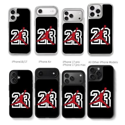 Jordan jumpman 23 basketball logo Chris Brown Phone Case Black Electroplated Silver For Iphone 11 To 17