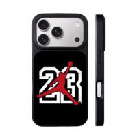 Jordan jumpman 23 basketball logo iPhone 17 Pro Max Black Case