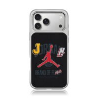 Jordan jumpman Nike basketball logo iPhone 17 Pro Max Electroplated Silver Case1