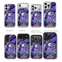 Jotaro Kujo JoJo Bizarre anime art Chris Brown Phone Case Black Electroplated Silver For Iphone 11 To 17